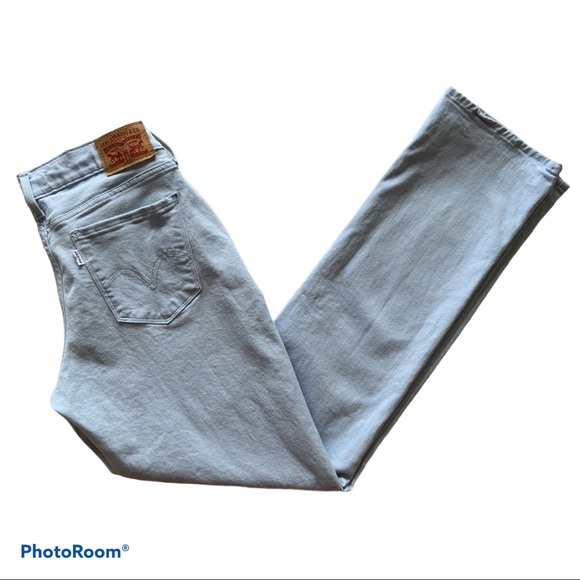 Levi's Denim - Levi’s 505 straight leg light blue high rise jean